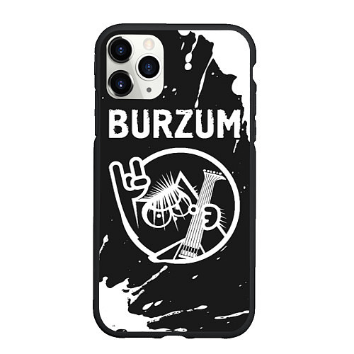 Чехол iPhone 11 Pro матовый Burzum КОТ Краска / 3D-Черный – фото 1