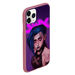 Чехол iPhone 11 Pro матовый ARCANE League Of Legends JINX, цвет: 3D-малиновый — фото 2