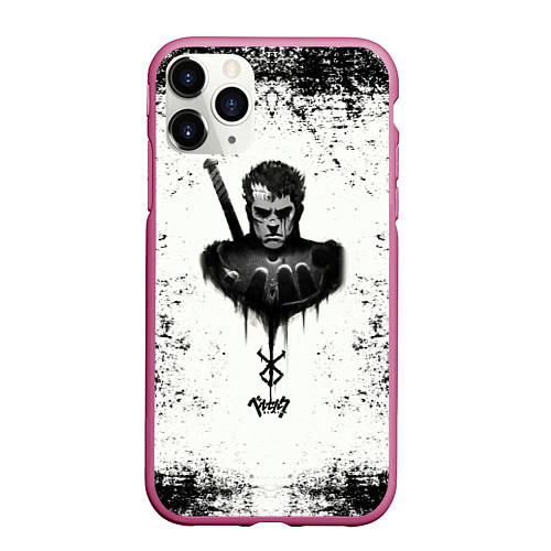 Чехол iPhone 11 Pro матовый БЕРСЕРК BERSERK / 3D-Малиновый – фото 1