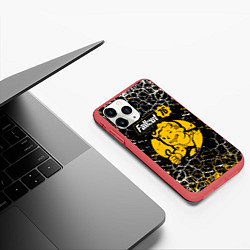 Чехол iPhone 11 Pro матовый Fallout 76 bethesda, цвет: 3D-красный — фото 2