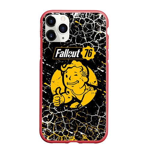 Чехол iPhone 11 Pro матовый Fallout 76 bethesda / 3D-Красный – фото 1