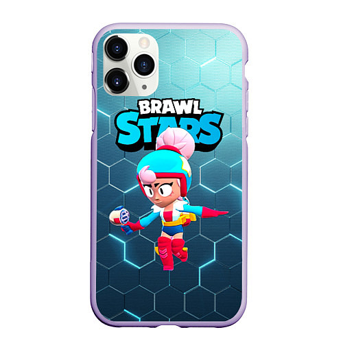 Чехол iPhone 11 Pro матовый Джанет BrawlStars JANET / 3D-Светло-сиреневый – фото 1