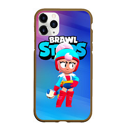 Чехол iPhone 11 Pro матовый BrawlStars Janet Джанет, цвет: 3D-коричневый