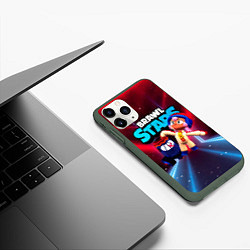 Чехол iPhone 11 Pro матовый Бонни Bonny BrawlStars, цвет: 3D-темно-зеленый — фото 2