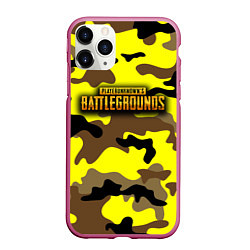 Чехол iPhone 11 Pro матовый PlayerUnknowns Battlegrounds Камуфляж Жёлто-Коричн