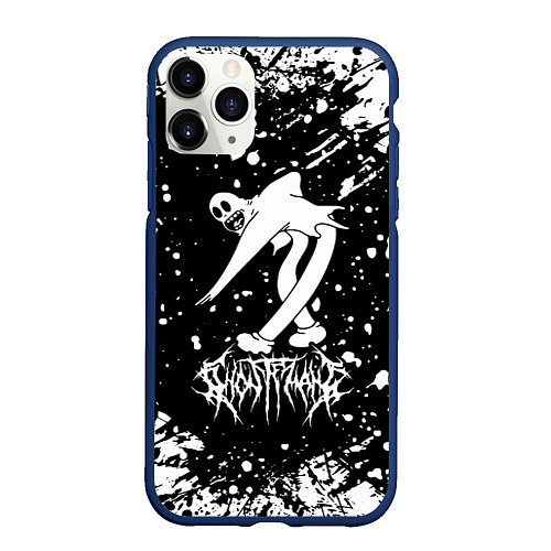 Чехол iPhone 11 Pro матовый Ghostemane texture / 3D-Тёмно-синий – фото 1