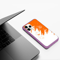 Чехол iPhone 11 Pro матовый Half-life texture, цвет: 3D-фиолетовый — фото 2