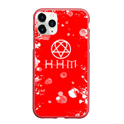 Чехол iPhone 11 Pro матовый Him пятна, цвет: 3D-красный