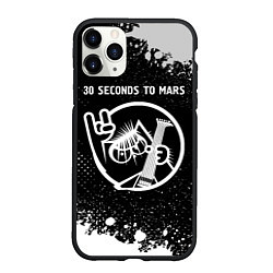 Чехол iPhone 11 Pro матовый 30 Seconds to Mars КОТ Краска, цвет: 3D-черный