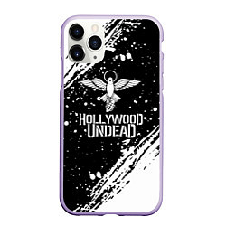 Чехол iPhone 11 Pro матовый Hollywood undead, цвет: 3D-светло-сиреневый