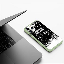 Чехол iPhone 11 Pro матовый Imagine dragons rock, цвет: 3D-салатовый — фото 2