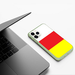 Чехол iPhone 11 Pro матовый СЕВЕРНАЯ ОСЕТИЯ РЕСПУБЛИКА, цвет: 3D-салатовый — фото 2