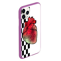 Чехол iPhone 11 Pro матовый My heart, Моё сердце, цвет: 3D-фиолетовый — фото 2