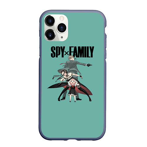 Чехол iPhone 11 Pro матовый Spy x Family / 3D-Серый – фото 1