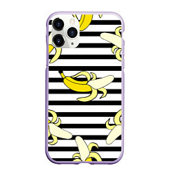 Чехол iPhone 11 Pro матовый Banana pattern Summer