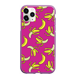 Чехол iPhone 11 Pro матовый Banana pattern Summer Color