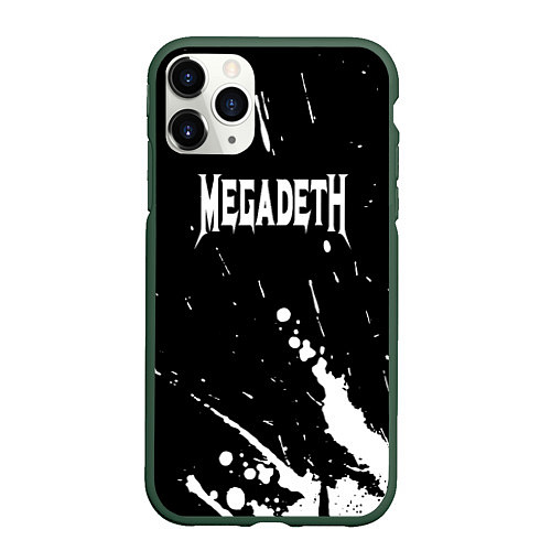 Чехол iPhone 11 Pro матовый Megadeth / 3D-Темно-зеленый – фото 1