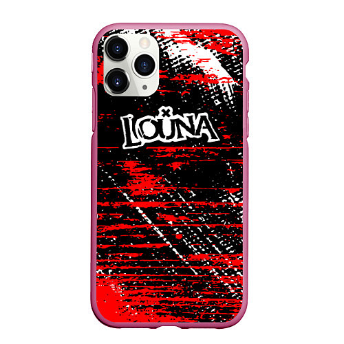 Чехол iPhone 11 Pro матовый Louna краски / 3D-Малиновый – фото 1