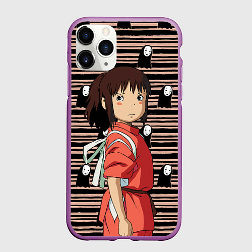 Чехол iPhone 11 Pro матовый Sen to Chihiro / 3D-Фиолетовый – фото 1
