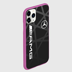 Чехол iPhone 11 Pro матовый MERCEDES - BENZ МЕРСЕДЕС, цвет: 3D-фиолетовый — фото 2