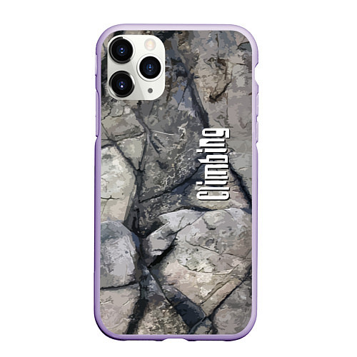 Чехол iPhone 11 Pro матовый Climbing Extreme / 3D-Светло-сиреневый – фото 1