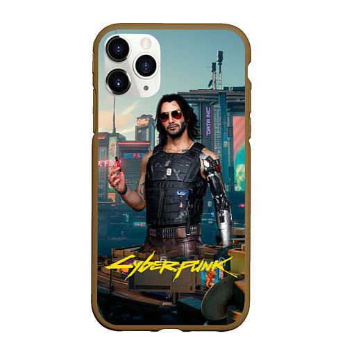 Чехол iPhone 11 Pro матовый Vi Cyberpunk2077 / 3D-Коричневый – фото 1