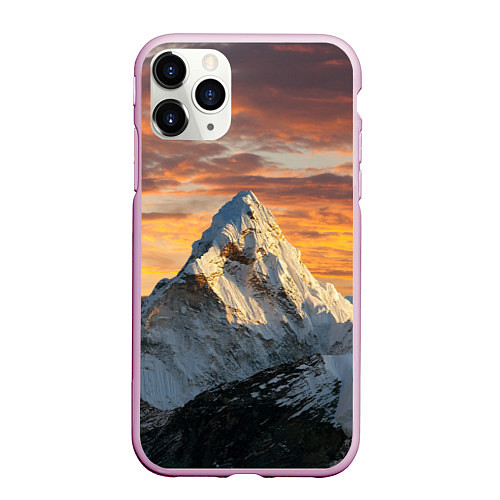 Чехол iPhone 11 Pro матовый Та самая Джомолунгма Сагарматха Everest / 3D-Розовый – фото 1