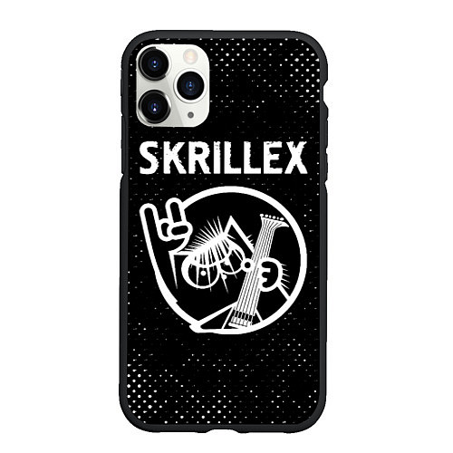 Чехол iPhone 11 Pro матовый Skrillex - КОТ - Потертости / 3D-Черный – фото 1