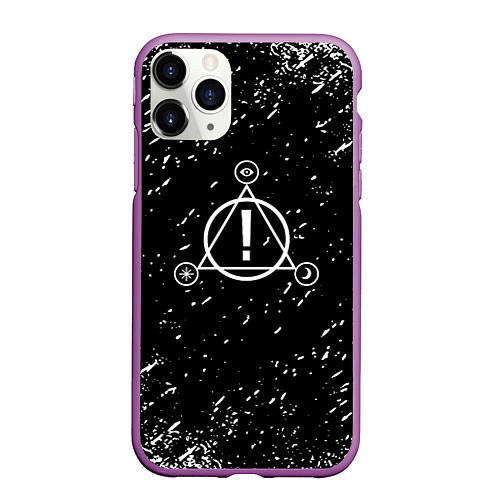 Чехол iPhone 11 Pro матовый Panic at the disco / 3D-Фиолетовый – фото 1