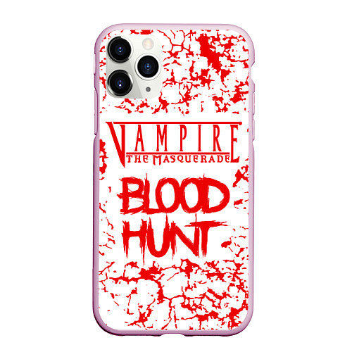 Чехол iPhone 11 Pro матовый Vampire The Masquerade Bloodhunt, лого / 3D-Розовый – фото 1