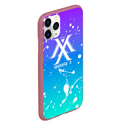 Чехол iPhone 11 Pro матовый Monsta x, цвет: 3D-малиновый — фото 2