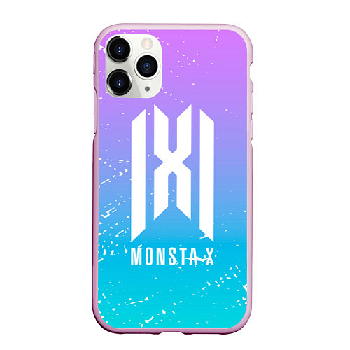 Чехол iPhone 11 Pro матовый Monsta x neon / 3D-Розовый – фото 1