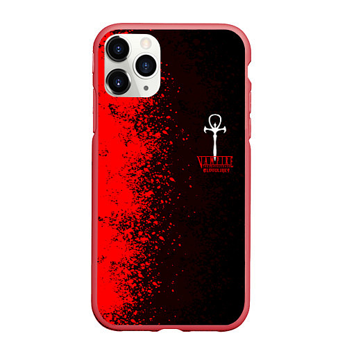 Чехол iPhone 11 Pro матовый The Masquerade Bloodhunt / 3D-Красный – фото 1