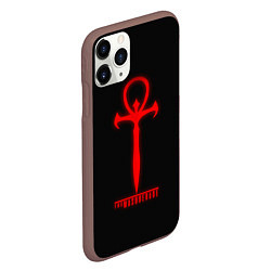 Чехол iPhone 11 Pro матовый Vampire: The Masquerade - Bloodhunt Logo Лого, цвет: 3D-коричневый — фото 2