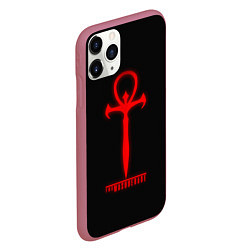 Чехол iPhone 11 Pro матовый Vampire: The Masquerade - Bloodhunt Logo Лого, цвет: 3D-малиновый — фото 2