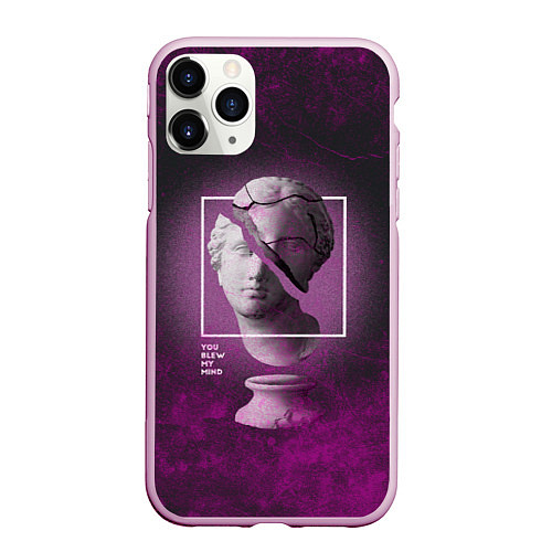 Чехол iPhone 11 Pro матовый Vaporwave Statue You Blew My Mind / 3D-Розовый – фото 1