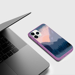 Чехол iPhone 11 Pro матовый Call of the Mountain, цвет: 3D-фиолетовый — фото 2