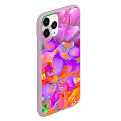 Чехол iPhone 11 Pro матовый ЦВЕТОЧНЫЙ РАЙ 1, цвет: 3D-розовый — фото 2