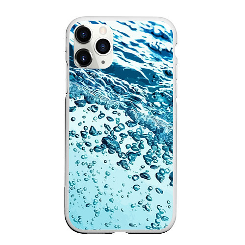 Чехол iPhone 11 Pro матовый Wave Pacific ocean / 3D-Белый – фото 1