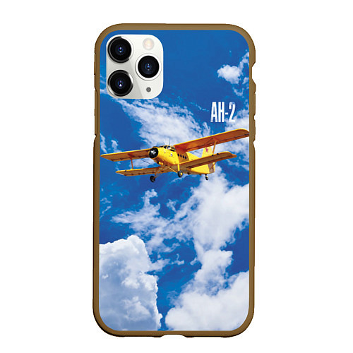 Чехол iPhone 11 Pro матовый Гражданский самолет Ан-2 / 3D-Коричневый – фото 1