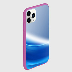 Чехол iPhone 11 Pro матовый Цифровая волна, цвет: 3D-фиолетовый — фото 2
