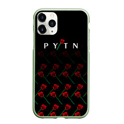 Чехол iPhone 11 Pro матовый Payton Moormeie pattern rose, цвет: 3D-салатовый