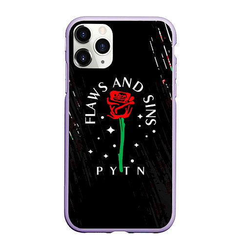 Чехол iPhone 11 Pro матовый Payton Moormeie pattern rose / 3D-Светло-сиреневый – фото 1