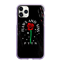 Чехол iPhone 11 Pro матовый Payton Moormeie pattern rose, цвет: 3D-светло-сиреневый
