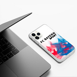 Чехол iPhone 11 Pro матовый БАВАРИЯ Sport Пламя, цвет: 3D-белый — фото 2