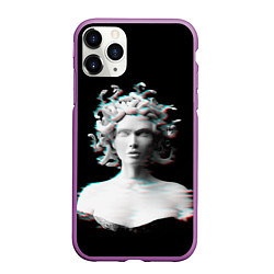 Чехол iPhone 11 Pro матовый Горгона медуза medusa gorgon, цвет: 3D-фиолетовый