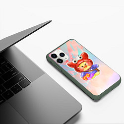 Чехол iPhone 11 Pro матовый Лалафанфан в красной шапочке, цвет: 3D-темно-зеленый — фото 2