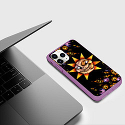 Чехол iPhone 11 Pro матовый Five Nights at Freddys: Security Breach Солнце пат, цвет: 3D-фиолетовый — фото 2
