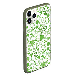 Чехол iPhone 11 Pro матовый Зелёное поле, цвет: 3D-темно-зеленый — фото 2