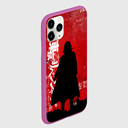 Чехол iPhone 11 Pro матовый МАЙКИ САНО МАНДЗИРО БАГРОВЫЙ, цвет: 3D-фиолетовый — фото 2